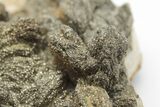 Pyrite Encrusted Barite Crystal Cluster - Lubin Mine, Poland #206981-4